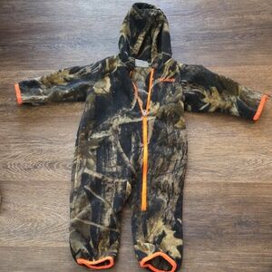 Columbia Camo Kids Footie with Orange Accents